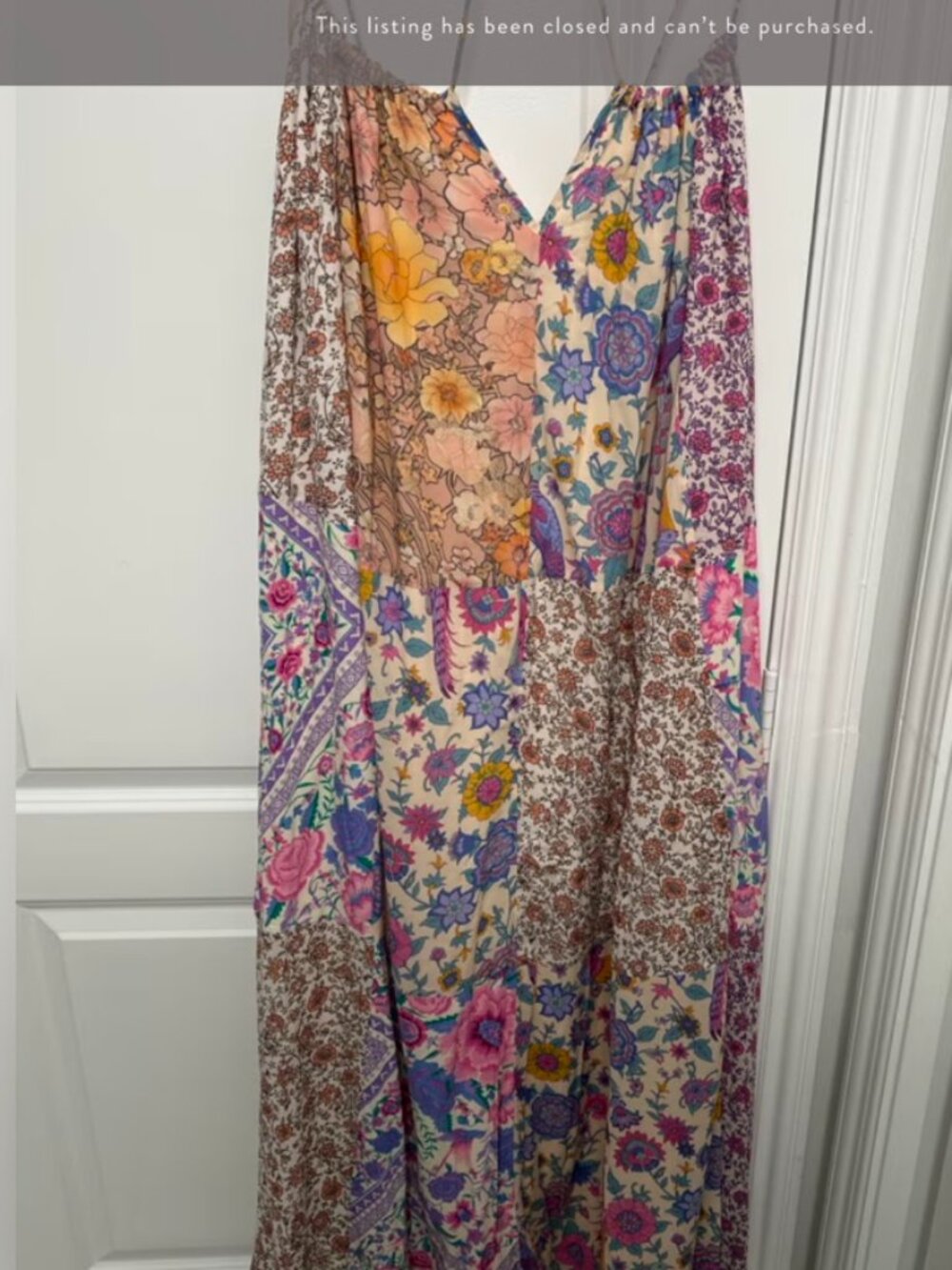 Spell & The Gypsy Renew Patchwork Strappy Maxi Dress | Medium | NWOT | Rare - Picture 6 of 12